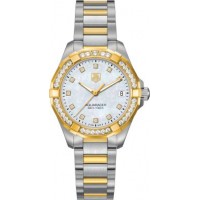 Tag Heuer Aquaracer Pearl Dial Diamond & Gold Women's Watch WAY1353-BD0917